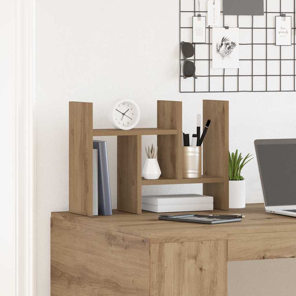 Schreibtisch-Organizer Weiß 34,5x15,5x35,5 cm Holzwerkstoff