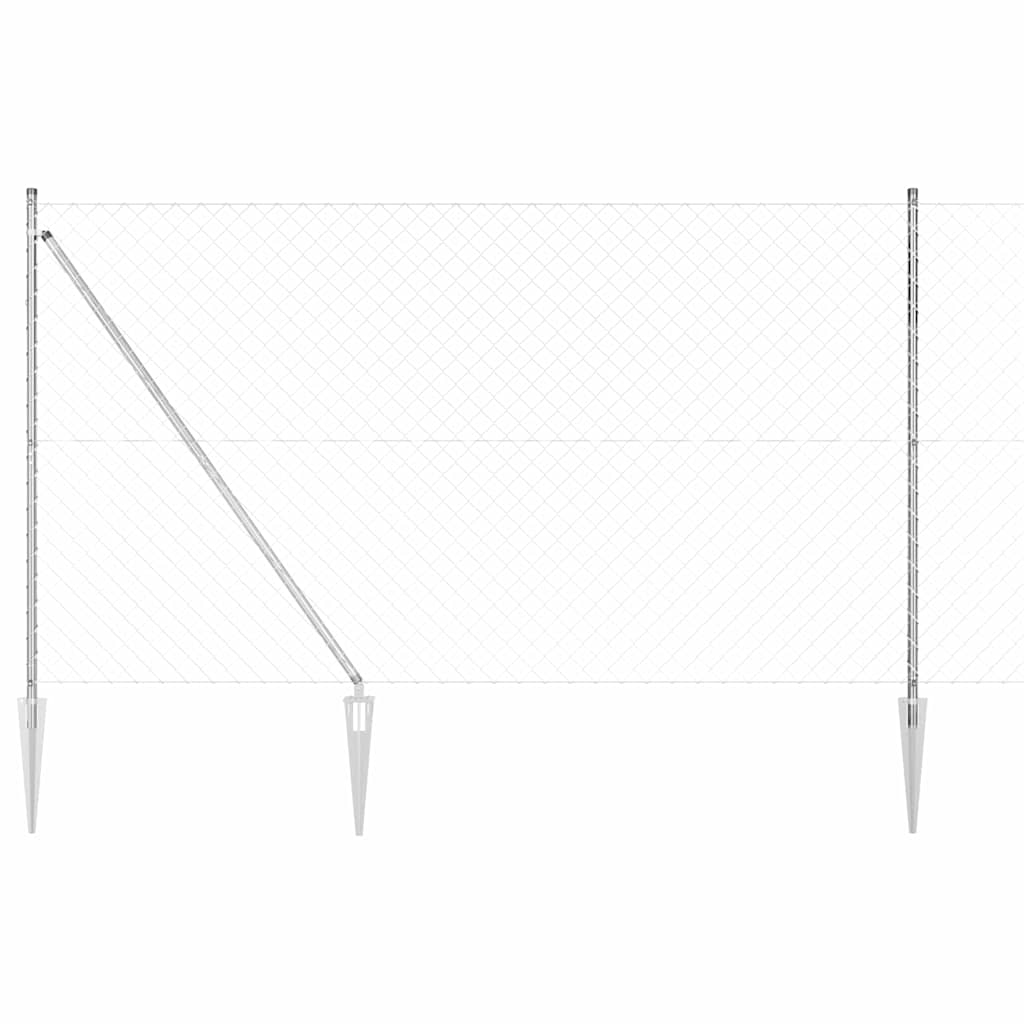 Outdoor Kettenglied-Zaun Erdfixierung 10 x 0,4 m Grün Netz