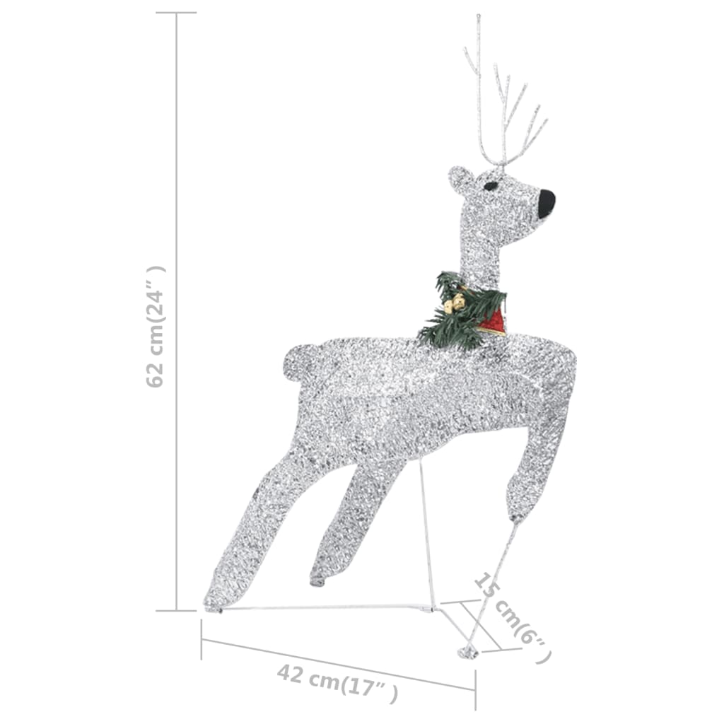 Weihnachtsdeko Rentier & Schlitten 60 LEDs Outdoor Golden