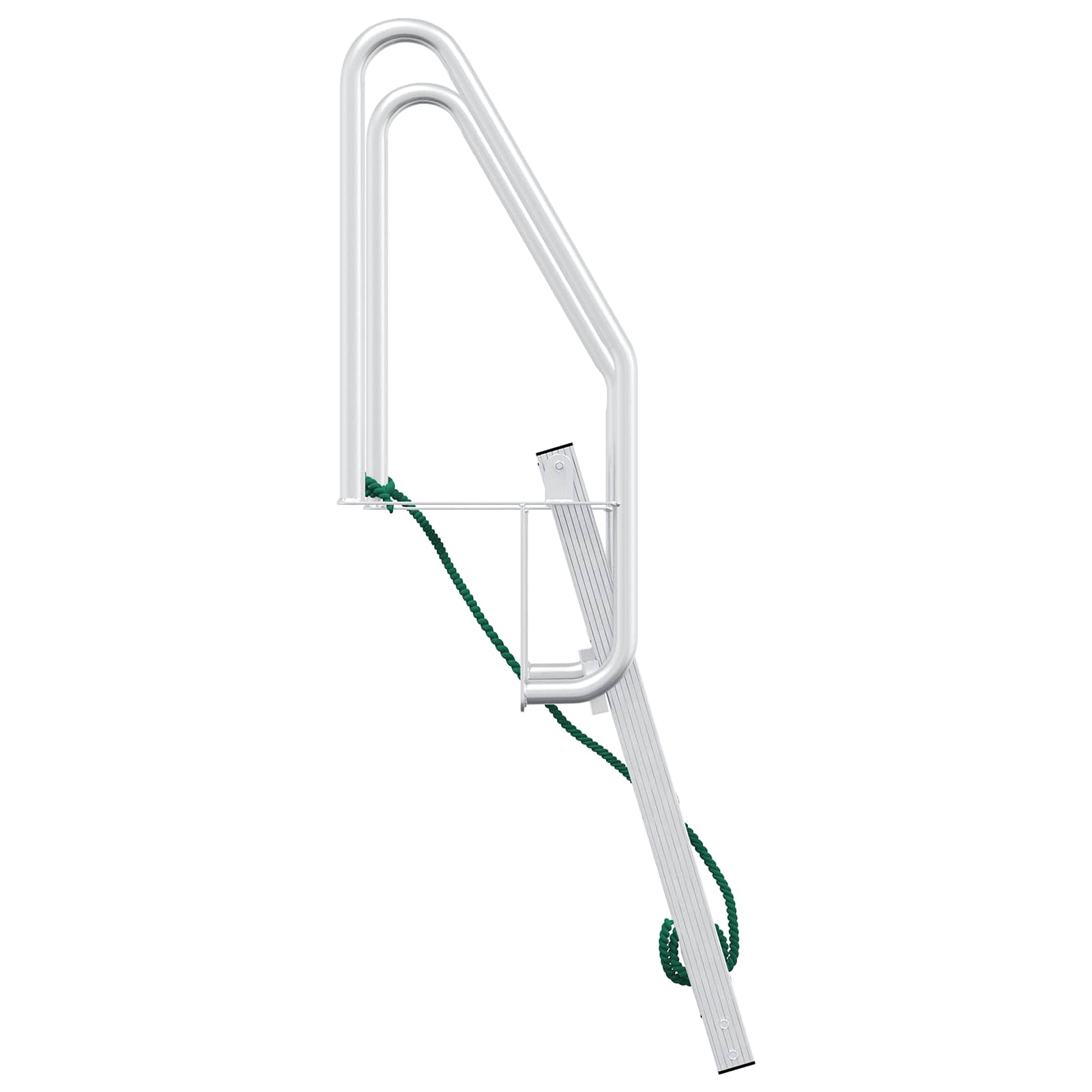 3-Stufen Dockleiter Silber 58 x 77 x 144 cm Aluminium
