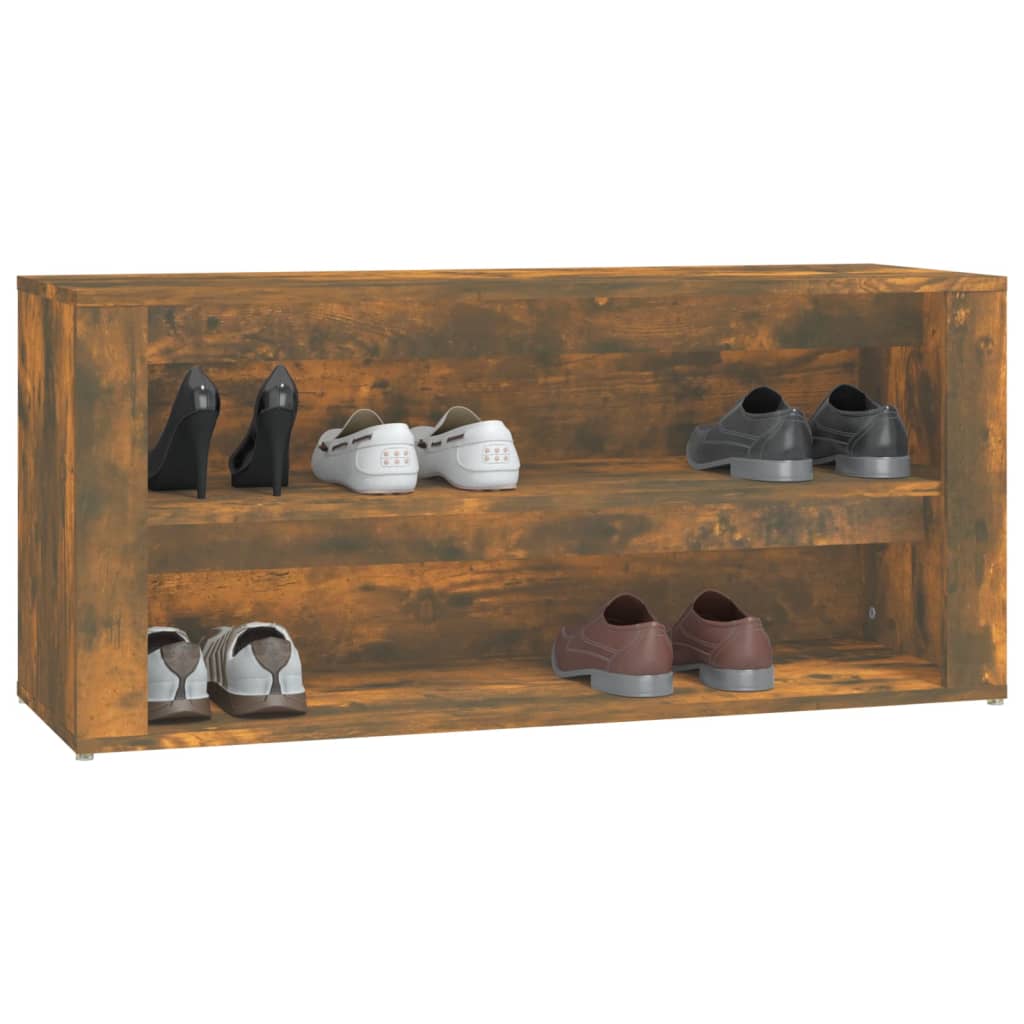 Schuhregal Weiß 100x35x45 cm Holzwerkstoff