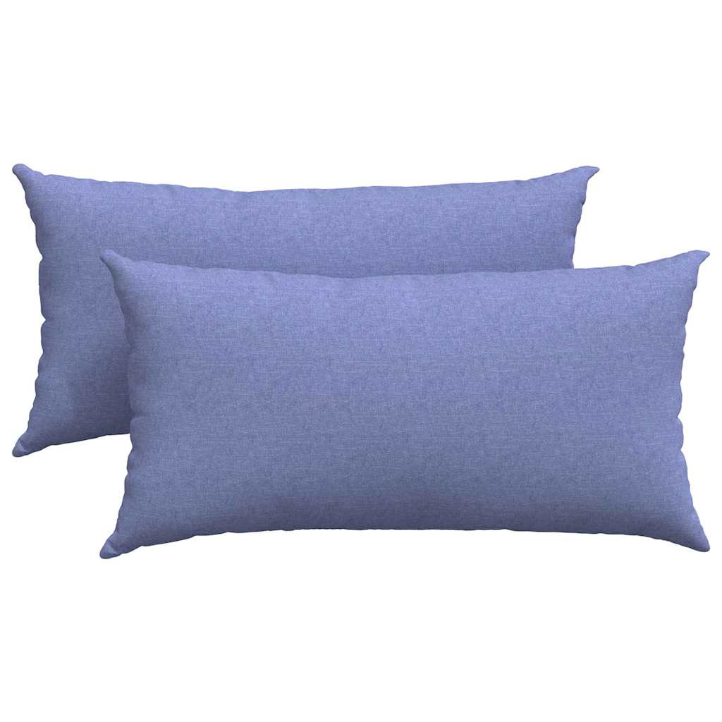 Sofakissen 2 pcs Hellgrau 50 x 30 cm Stoff