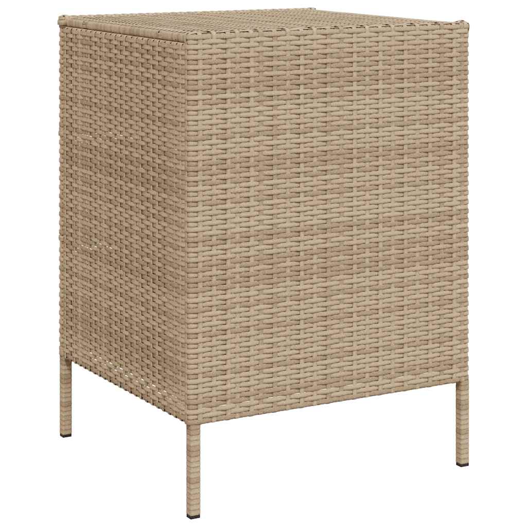 Gartenschrank Schwarz 55x59x80 cm Poly Rattan