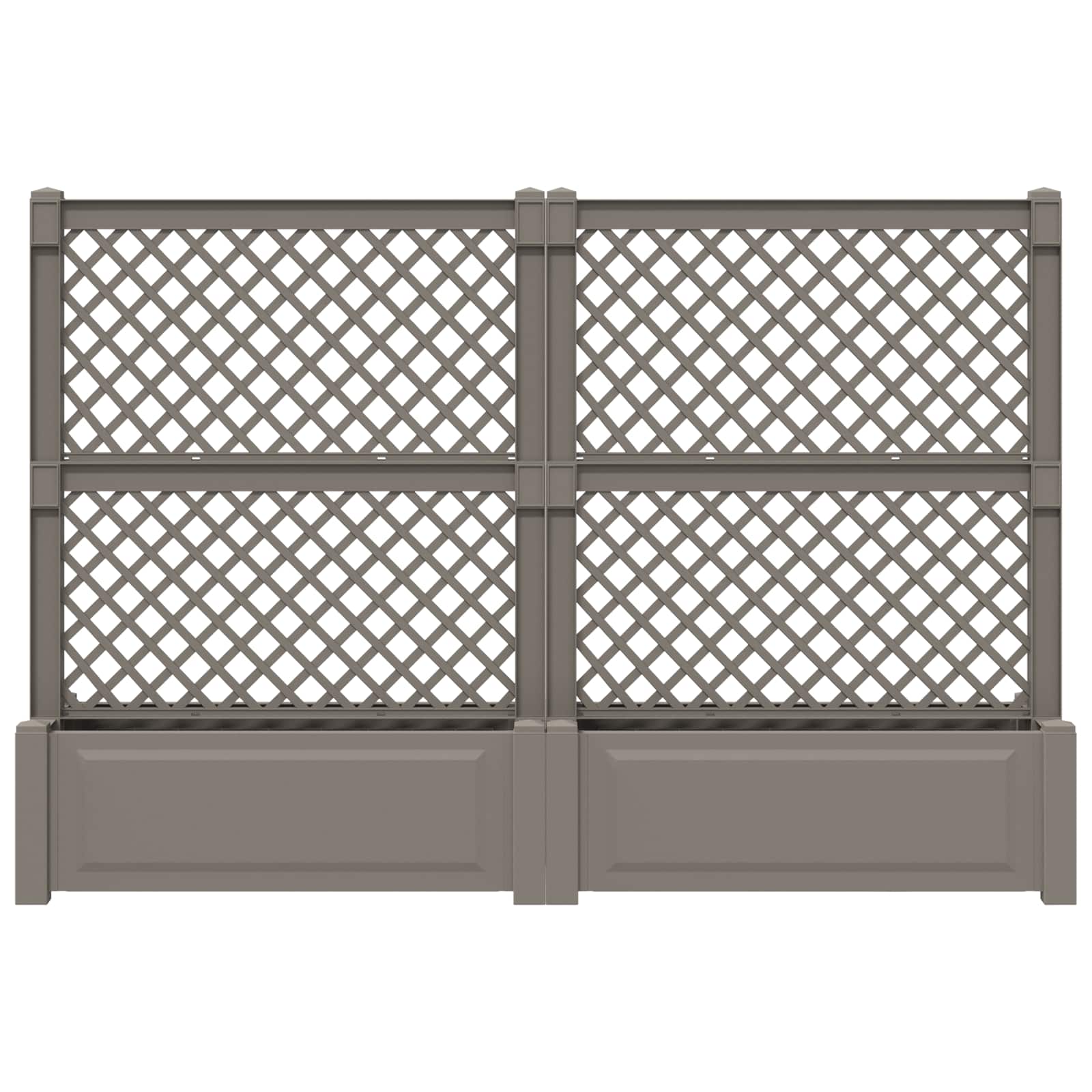Großer Pflanzer mit Spalier Weiß 99,5 x 43 x 133,5 PP