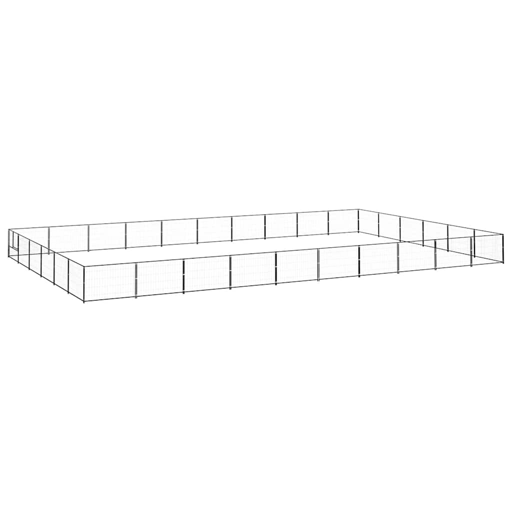Hundezwinger Schwarz 4 m² Stahl