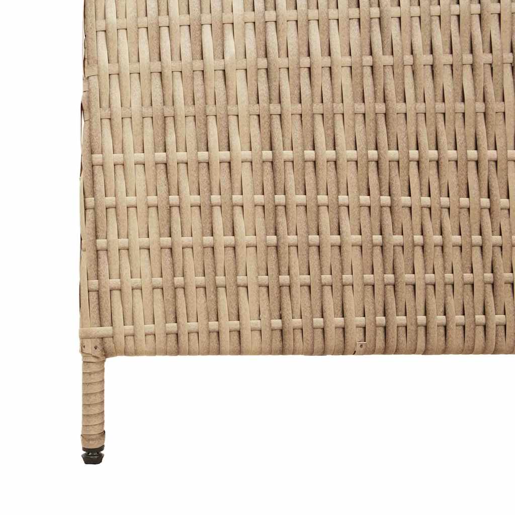 Raumteiler Schwarz 146 x 180 cm Poly-Rattan