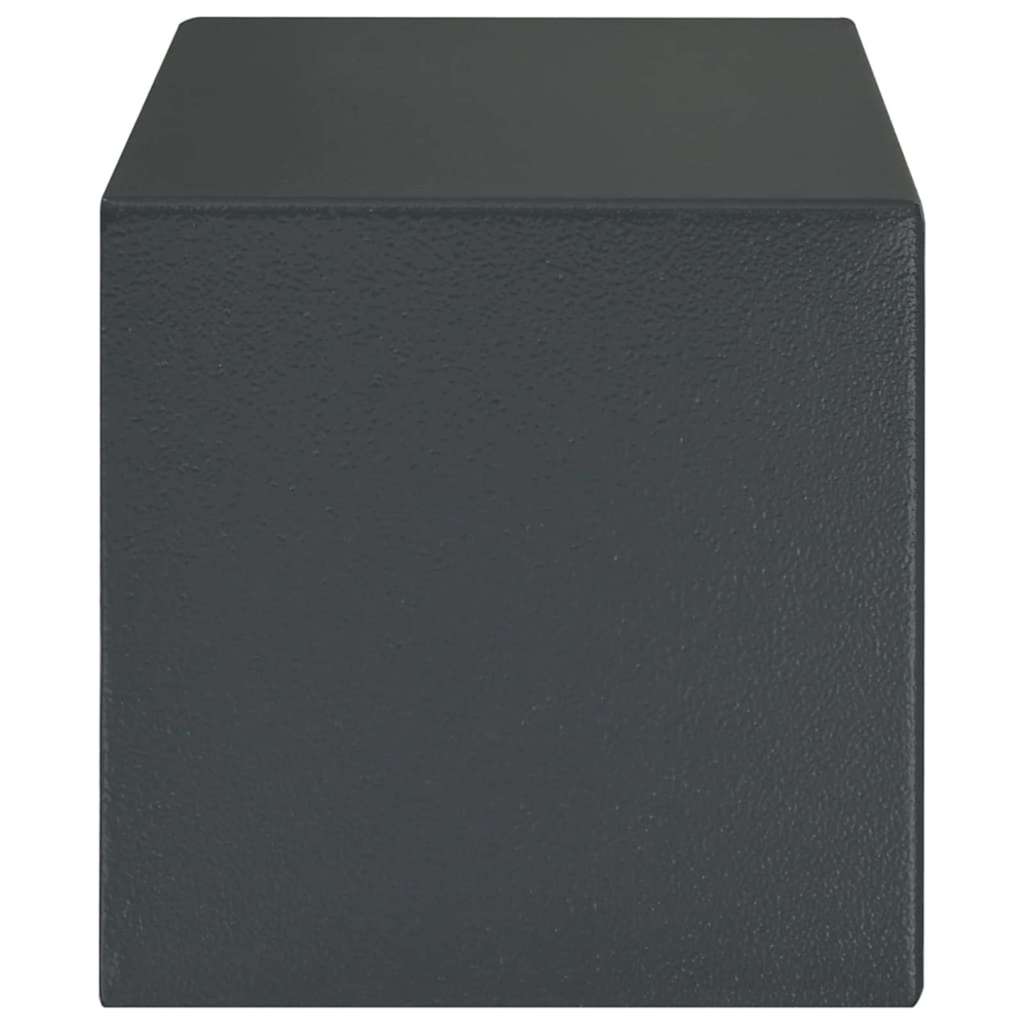 Safe Box mit Schloss Dunkelgrau 23 x 17 x 17 cm Stahl