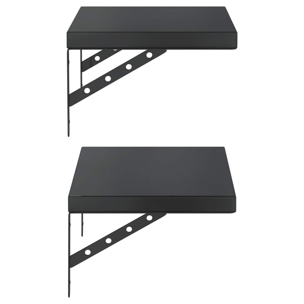 Wandregale 2 Stk. 100x40 cm Silbern Edelstahl