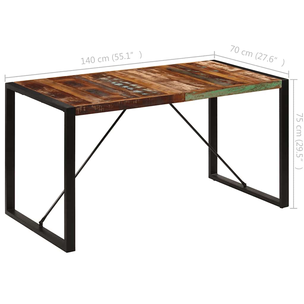 Esstisch 220x100x75 cm Massivholz Akazie