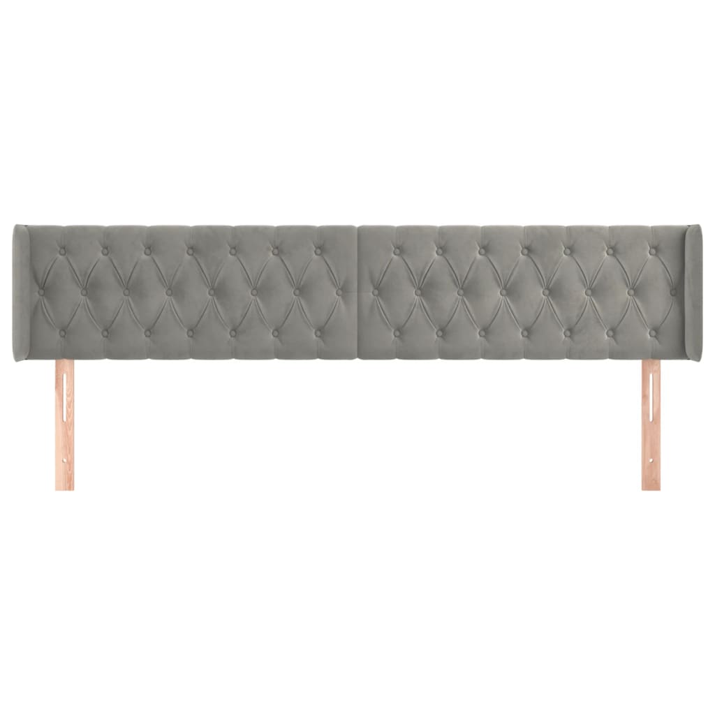 Kopfteil mit Ohren Dunkelblau 93x16x78/88 cm Samt