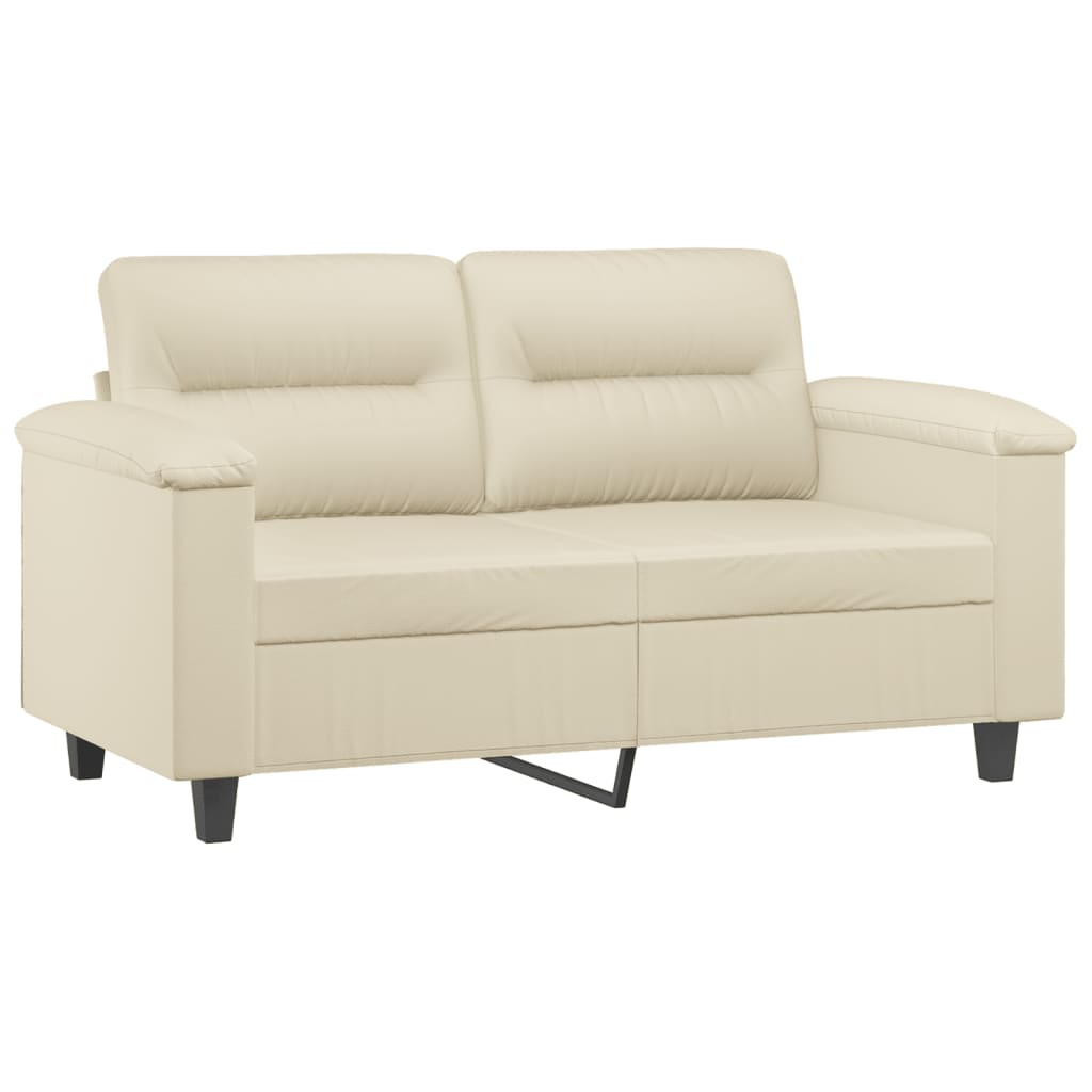 2-Sitzer-Sofa mit Zierkissen Weinrot 120 cm Kunstleder