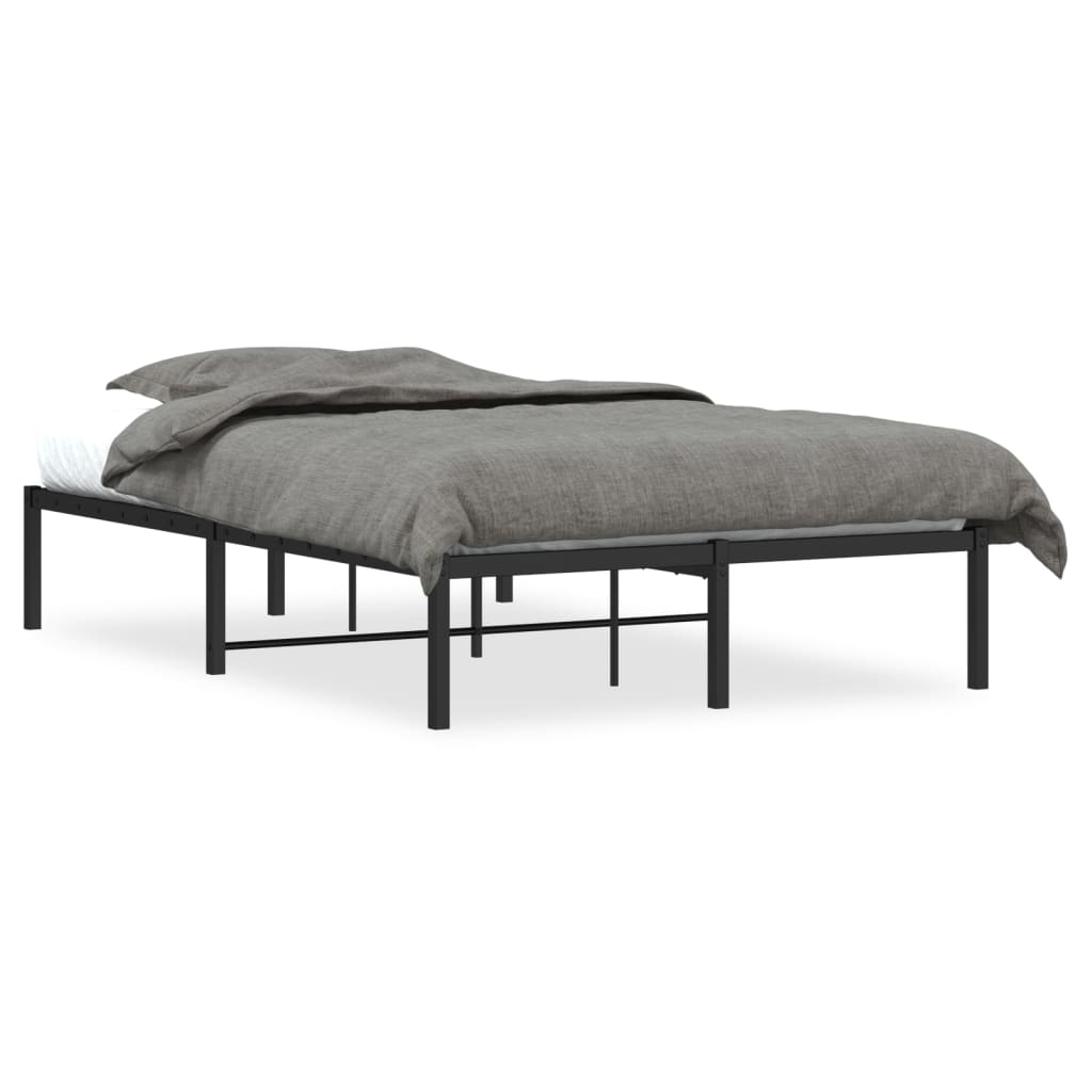 Bettgestell Metall Schwarz 75x190 cm