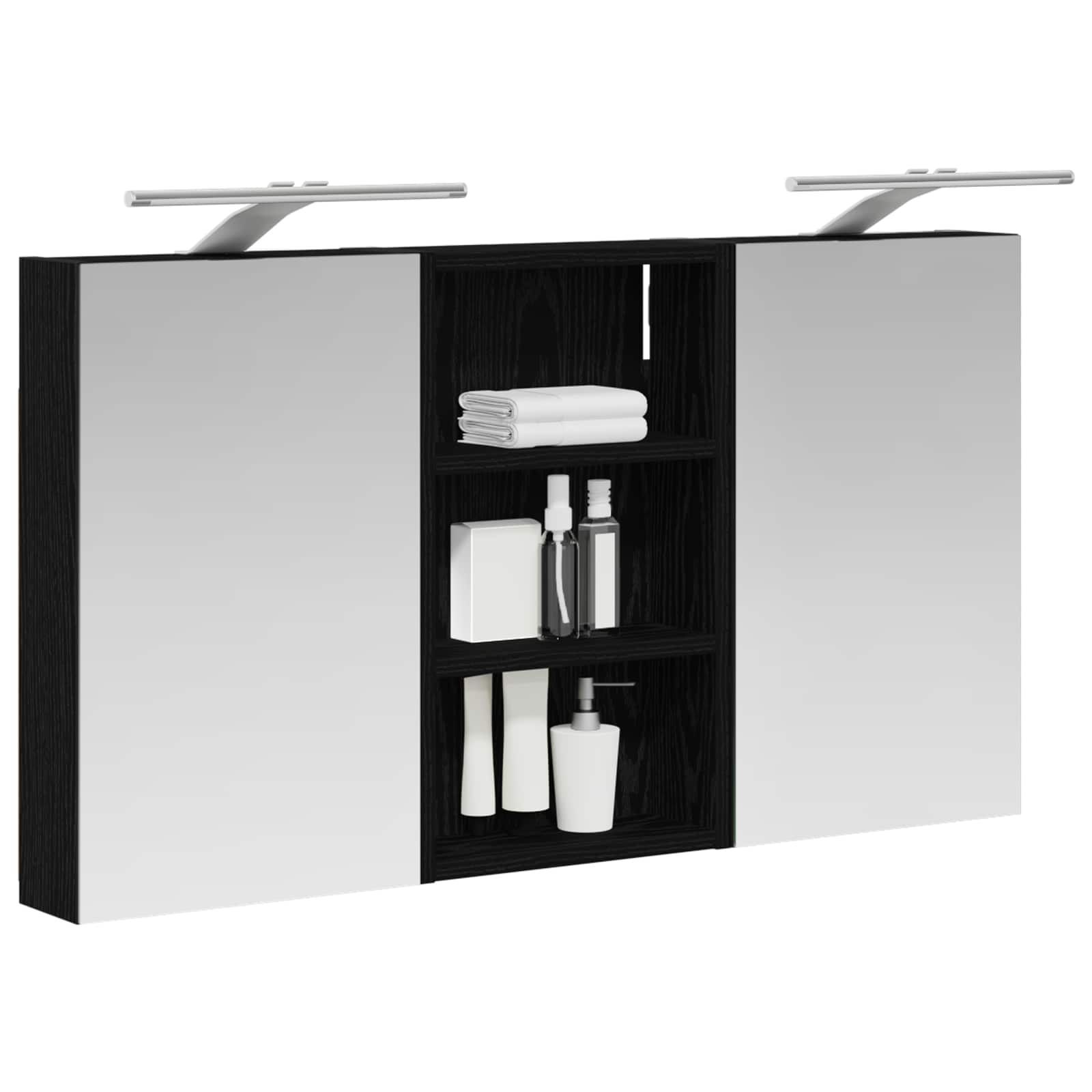 Badezimmerschrank-Set 3 pcs 80 x 10,5 x 50 cm Holzwerkstoff