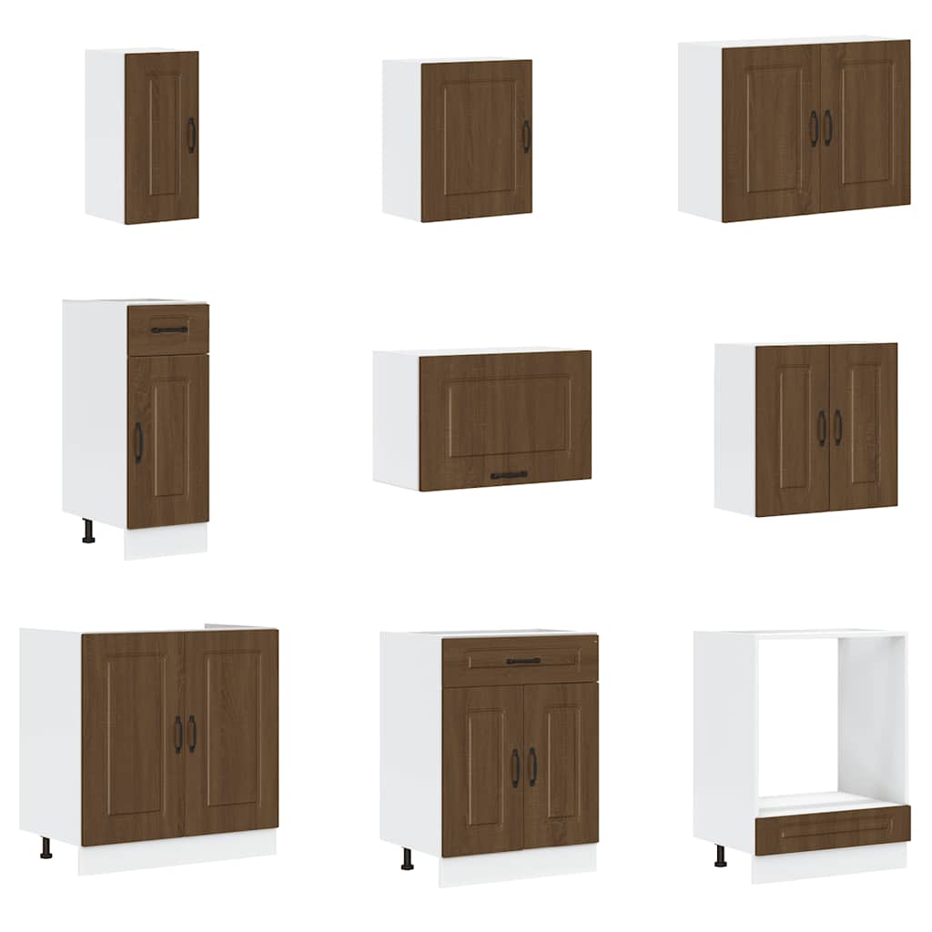 14-tlg. Küchenschrank-Set Kalmar Weiß Holzwerkstoff