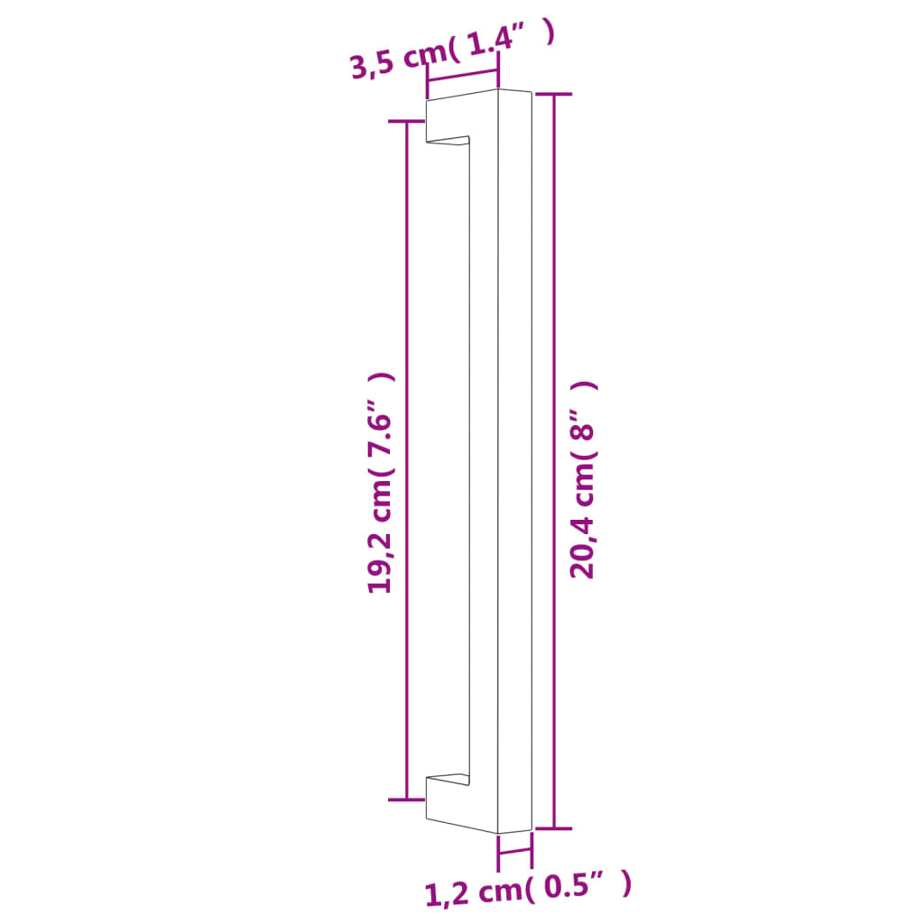 Möbelgriffe 10 Stk. Silbern 64 mm Edelstahl