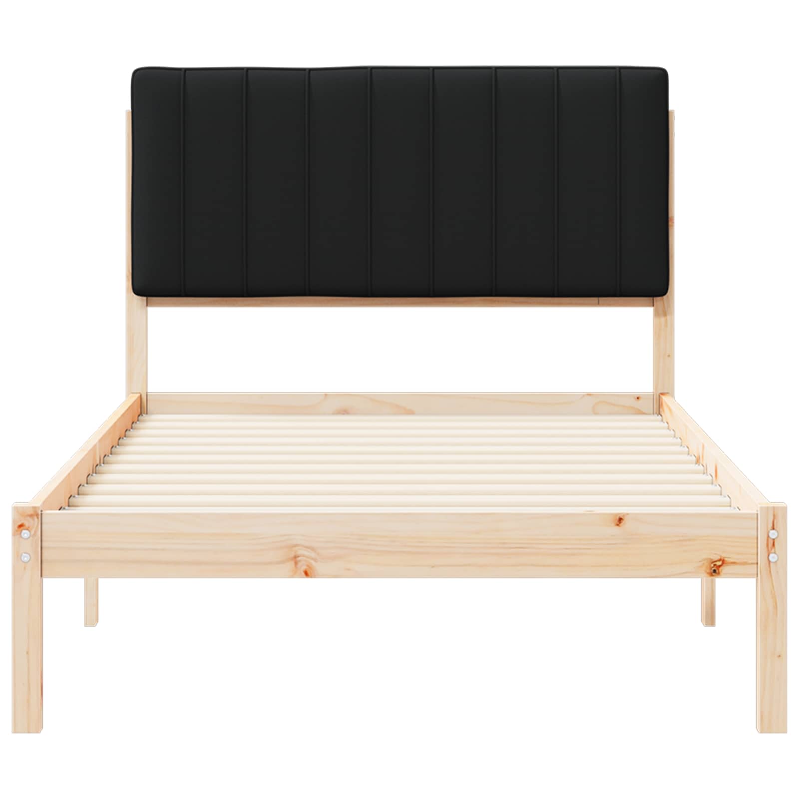 Bettgestell mit gepolstertem Kopfteil Hellgrau 200 x 200 cm