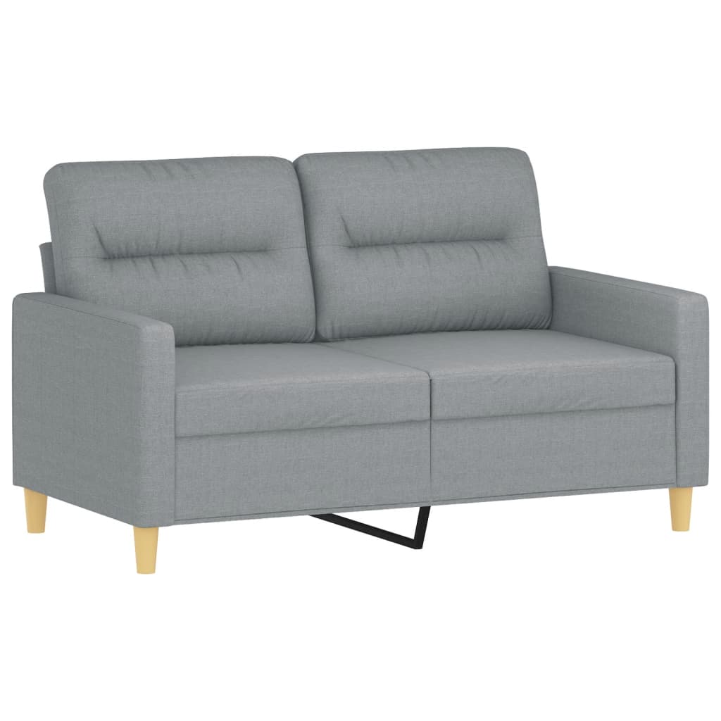 2-Sitzer-Sofa mit Zierkissen Braun 120 cm Stoff