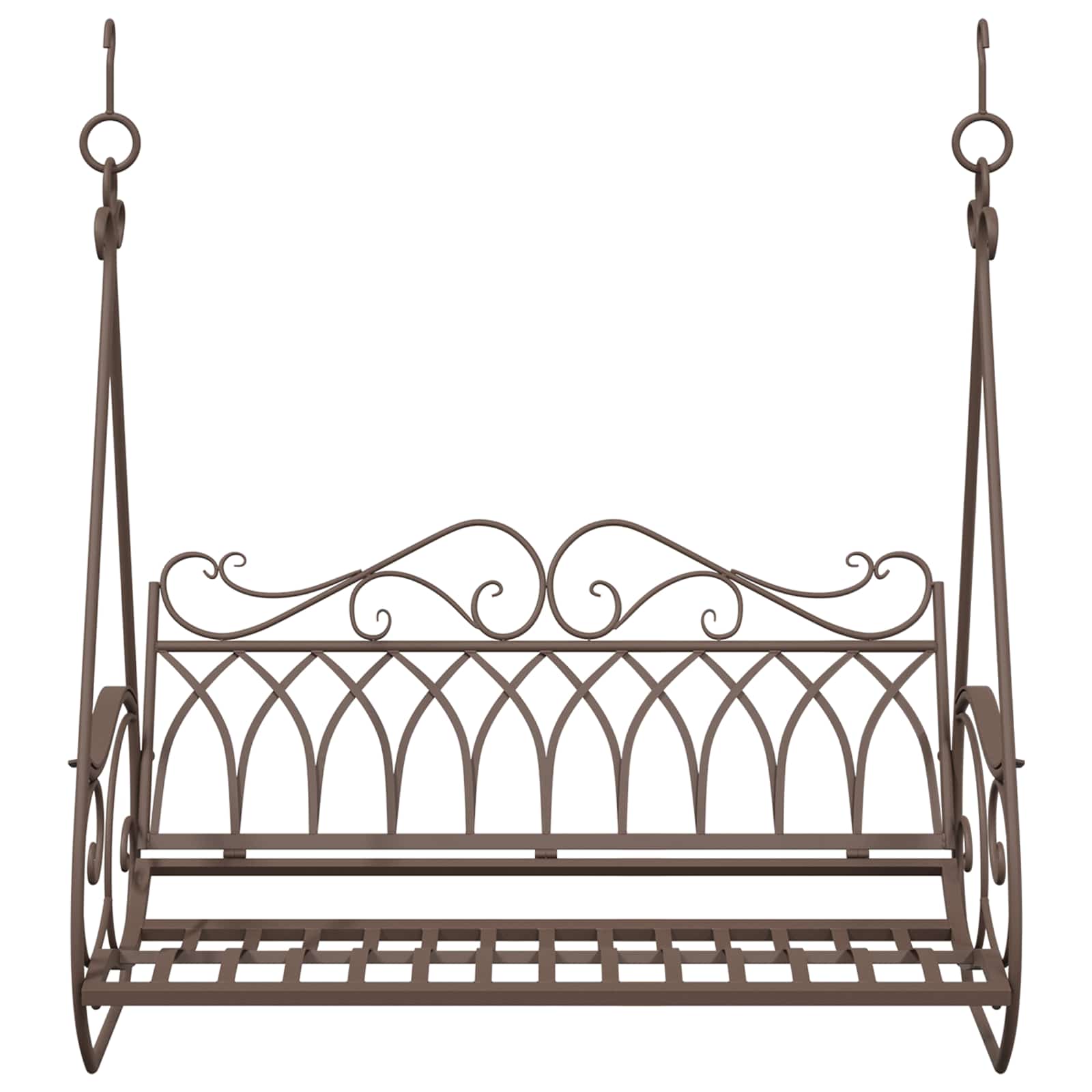 Schaukelbank Stahl 71 x 75 x 59 cm Antik Weiß