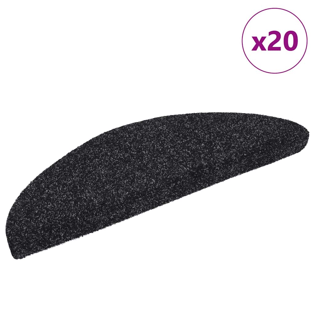 Stufenmatten Selbstklebend 15 Stk. 56x17x3 cm Hellbraun Halbrund