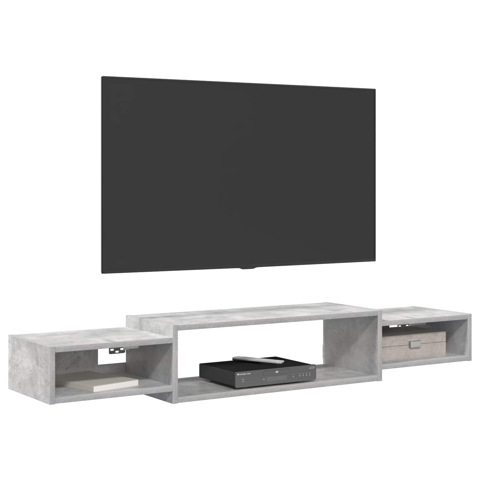 Wandmontierter TV-Schrank Wandhalterung Weiß 140 x 28 x 21 cm