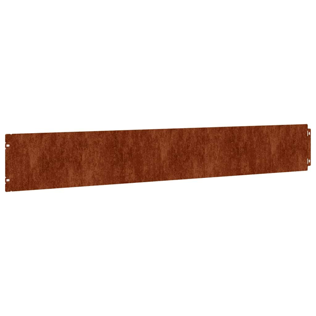 Raseneinfassung 10 pcs 10 x 103 cm Wetterfeststahl Rostig