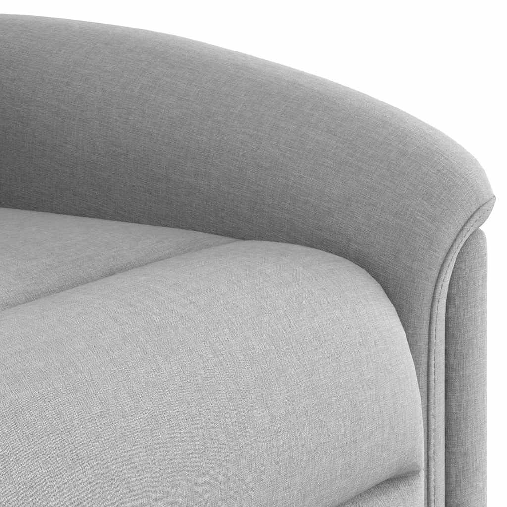 Massagesessel mit Aufstehhilfe Hellgrau Stoff