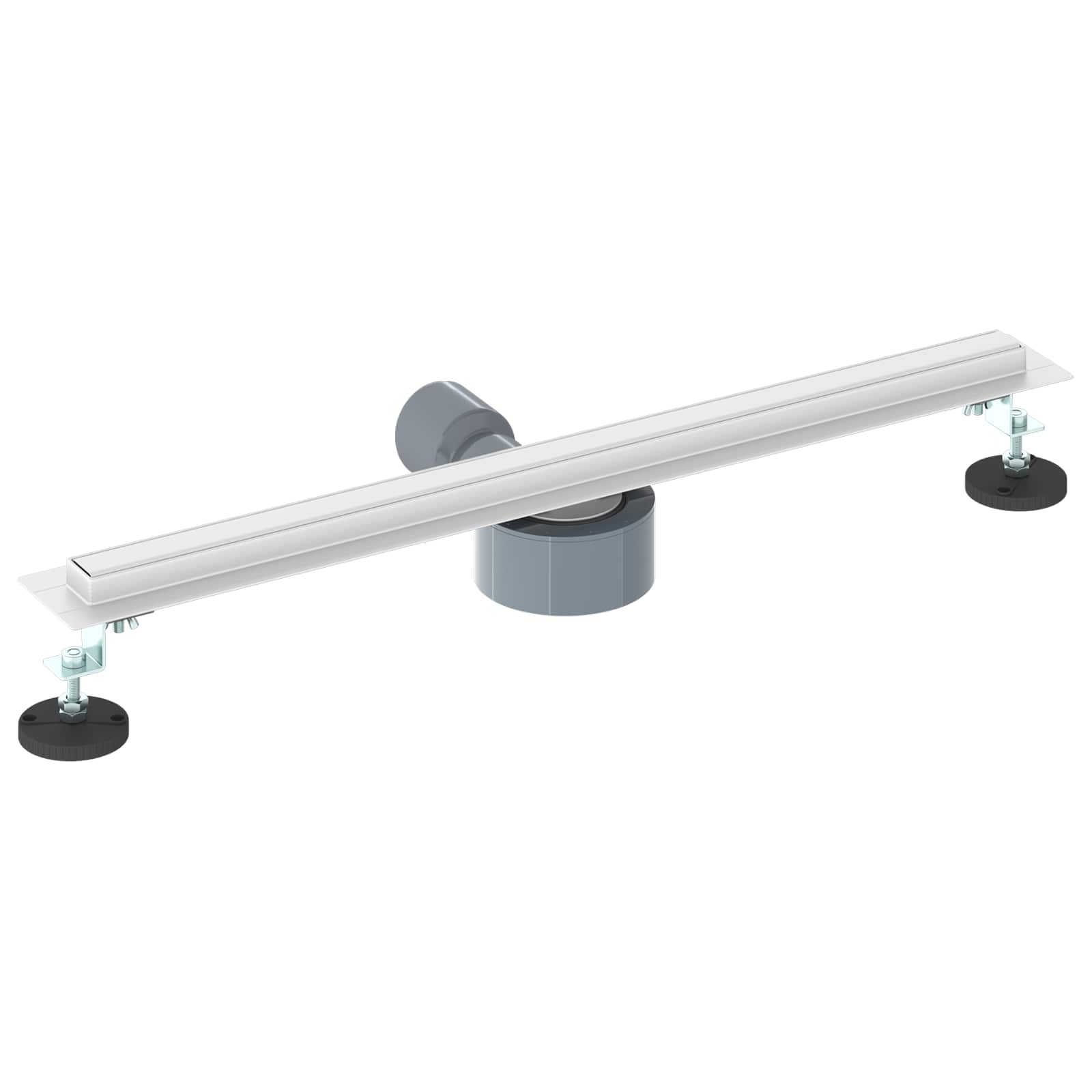 360° Duschablauf mit slim Modell Silber 50 cm Edelstahl 304