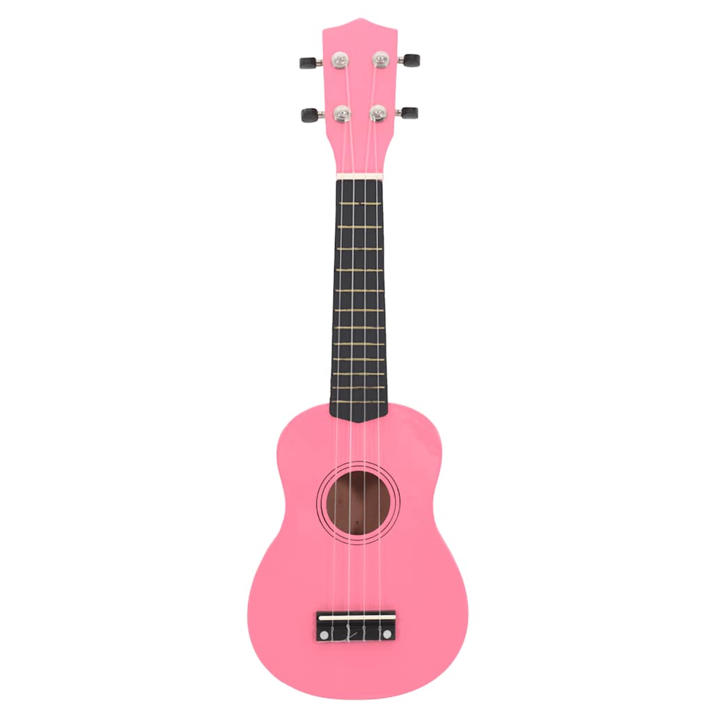 Sopran Ukulele Set für Kinder mit Tasche Dunkles Holz 21