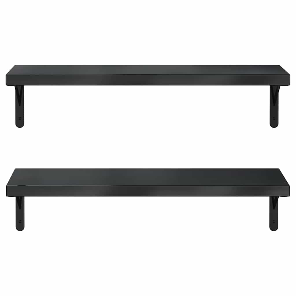 Wandregale 2 Stk. 100x40 cm Silbern Edelstahl