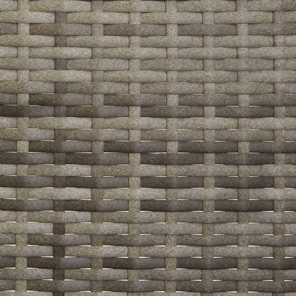 Gartenbank 3-Sitzer mit Kissen Schwarz Poly Rattan