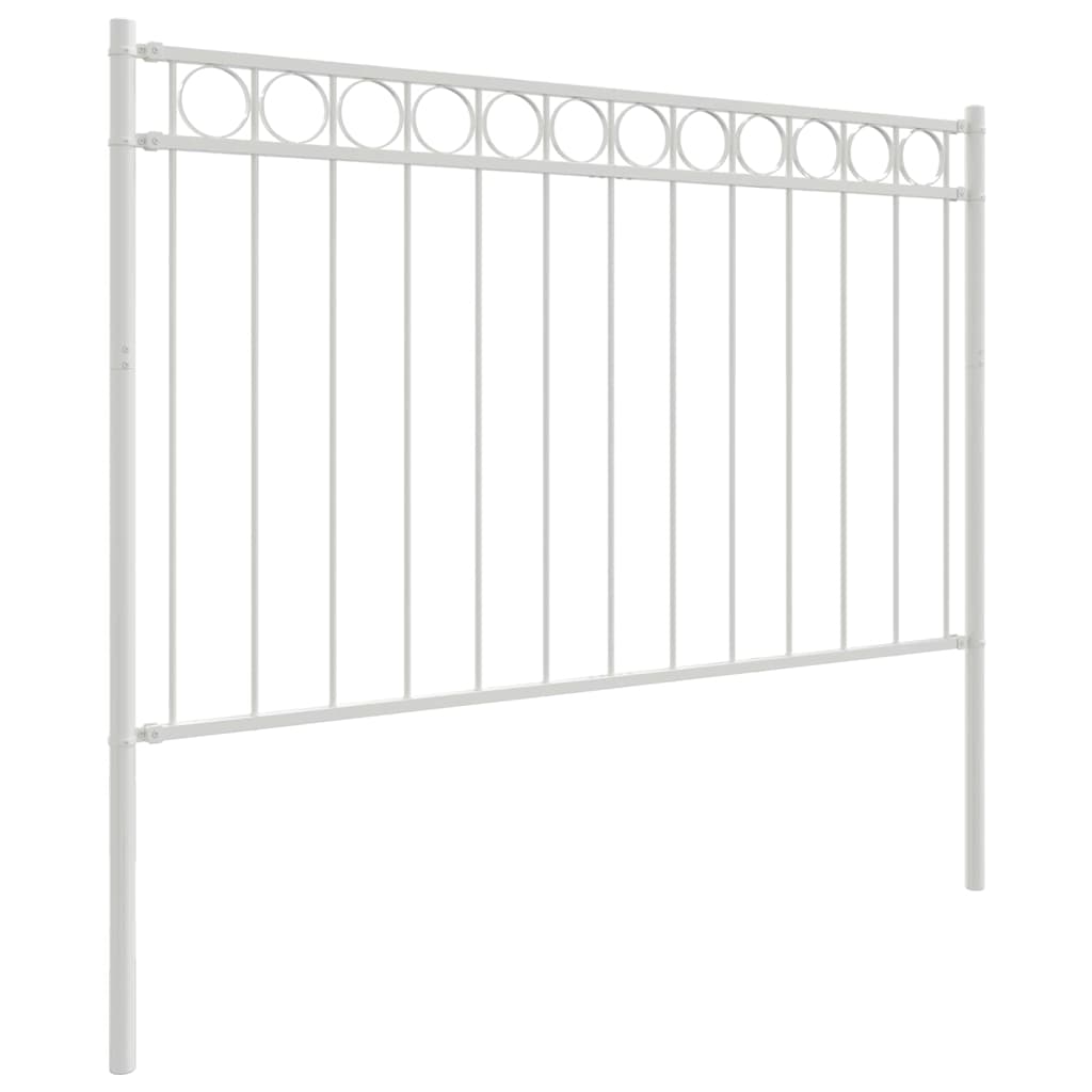 Gartenzaun ASSEN Stahl 1,7 x 0,8 m Schwarz