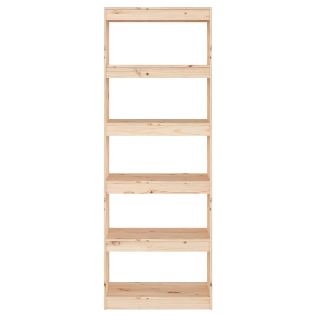 Bücherregal/Raumteiler Grau 60x30x71,5 cm Massivholz Kiefer