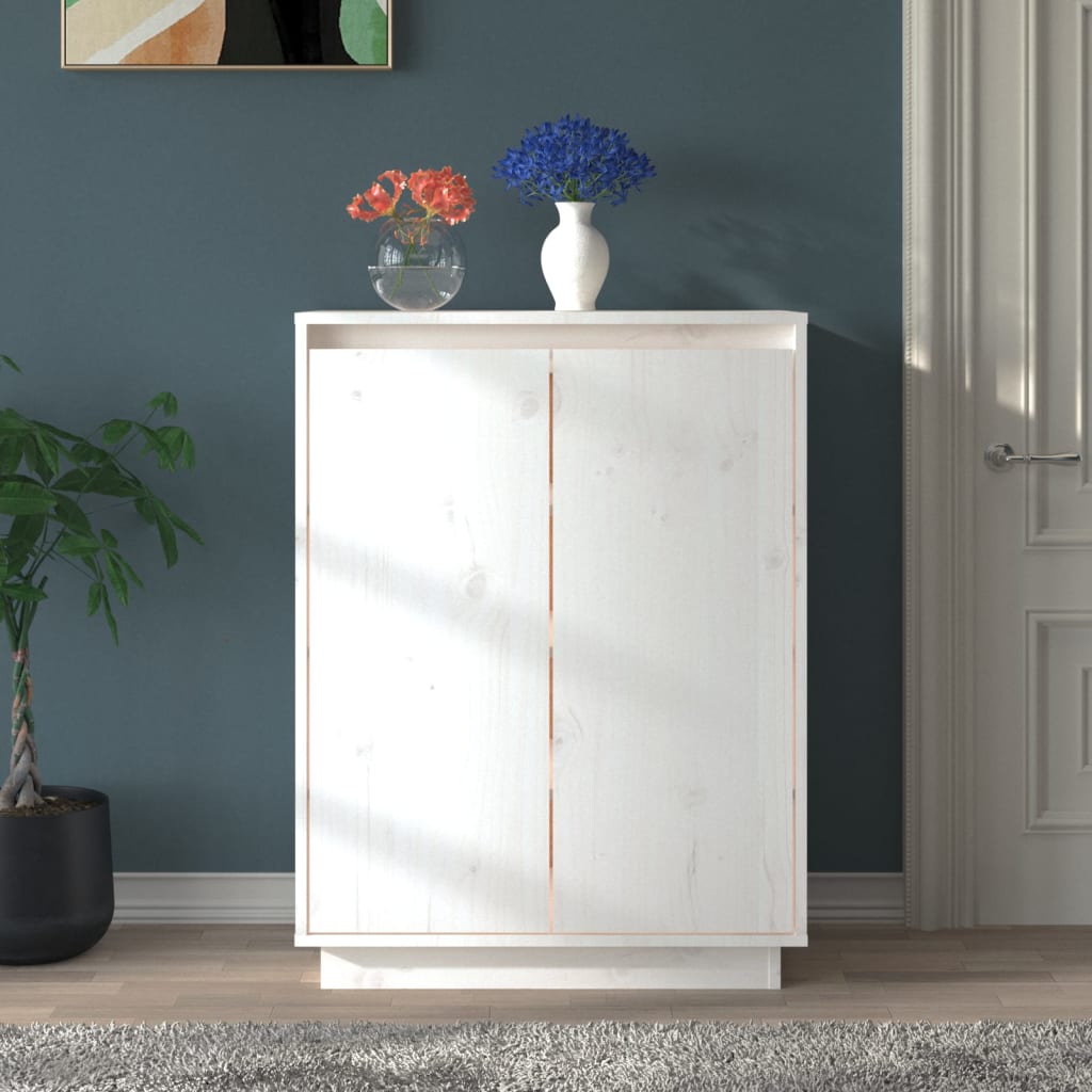 Schuhschrank 60x35x80 cm Massivholz Kiefer