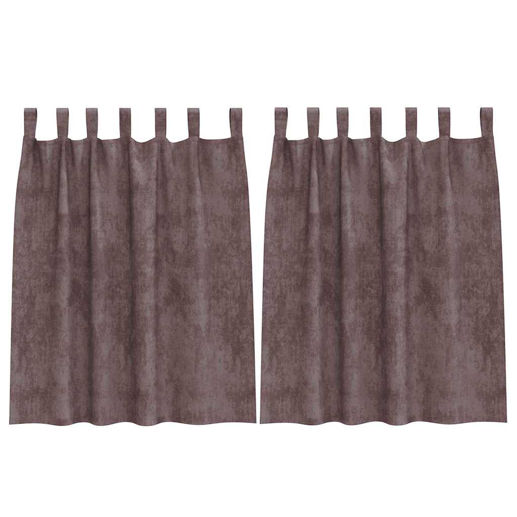 Samtvorhänge mit Vorhängen 2 pcs Weinrot 140 x 140 cm Samt