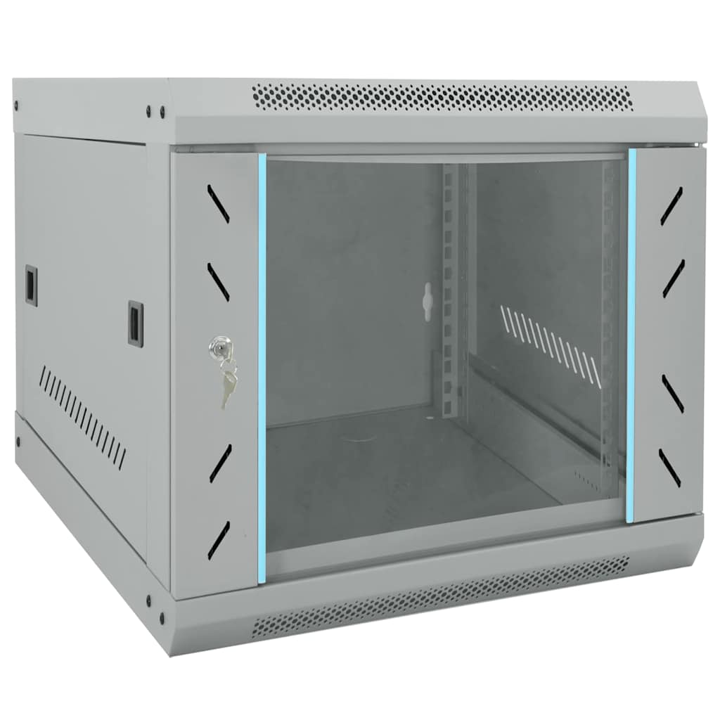 Netzwerkschrank mit Speicher Grau 60 x 45 x 28 cm Stahl