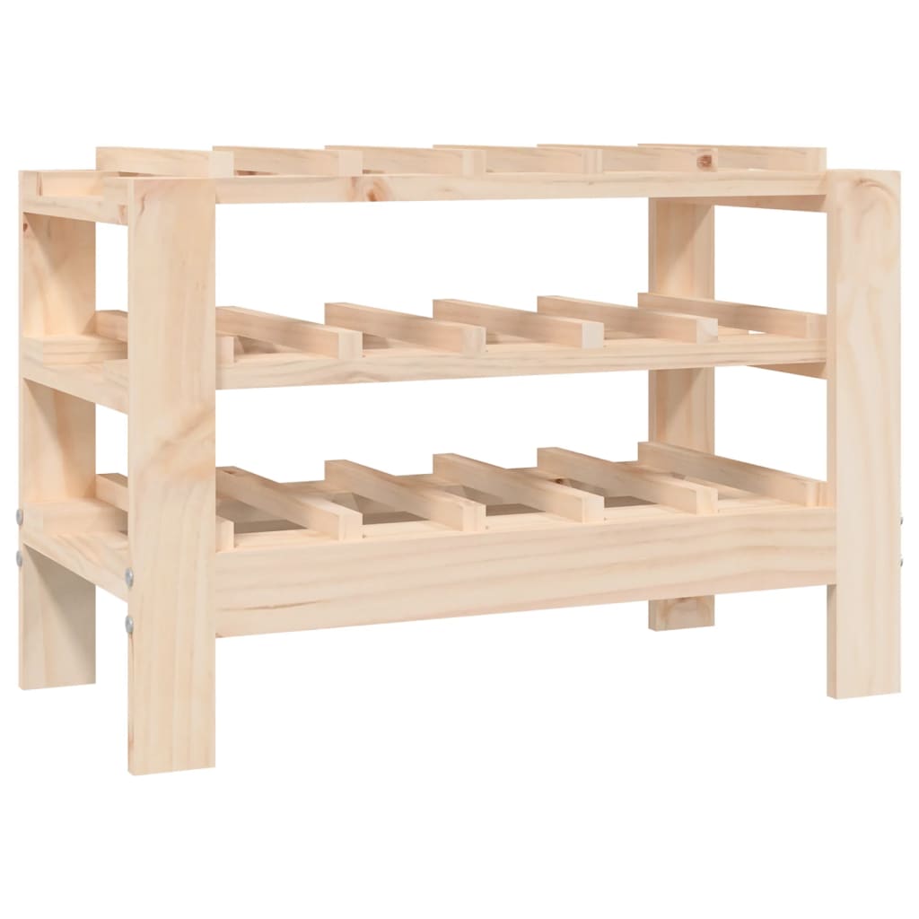 Weinregal 109,5x30x107,5 cm Massivholz Kiefer