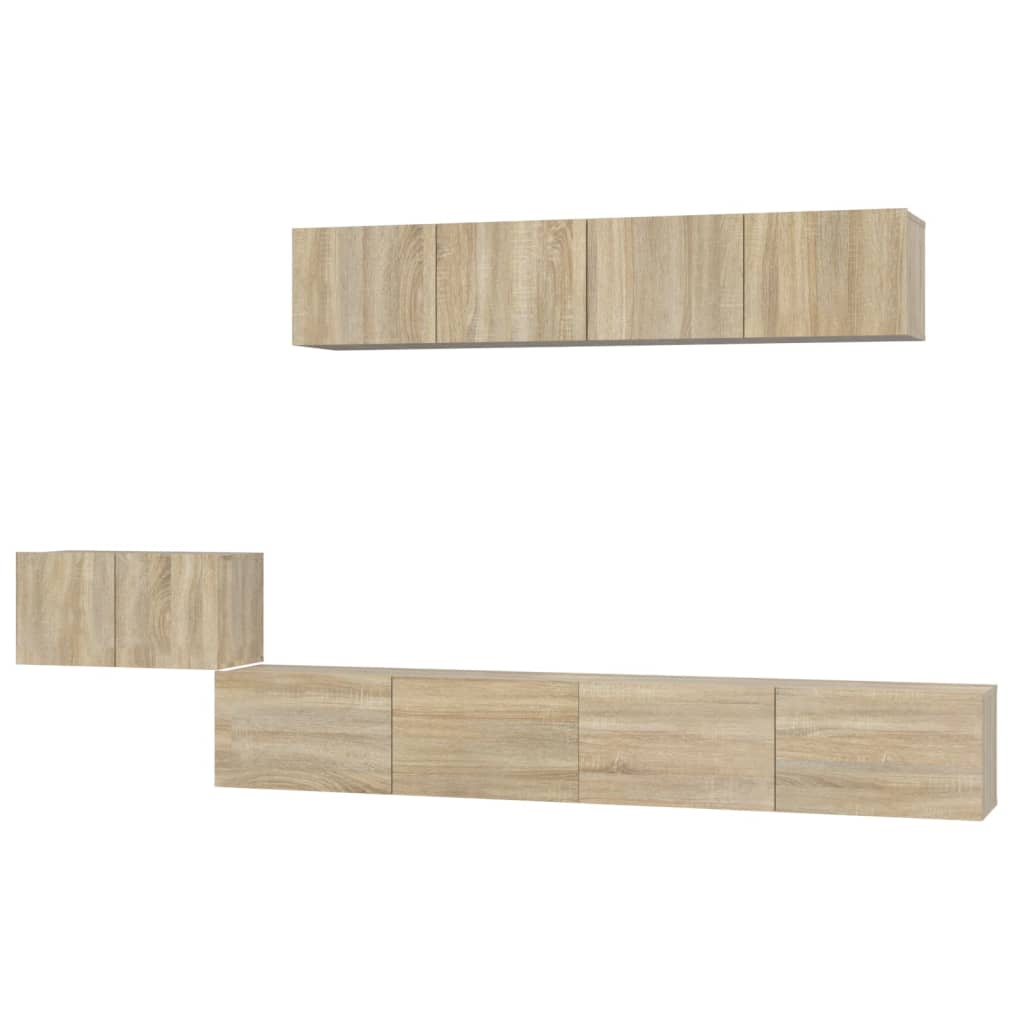 5-tlg. TV-Schrank-Set Weiß Holzwerkstoff