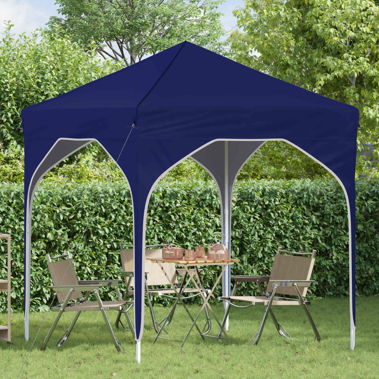 Pop-up Partyzelt 194 x 194 x 245 cm Creme