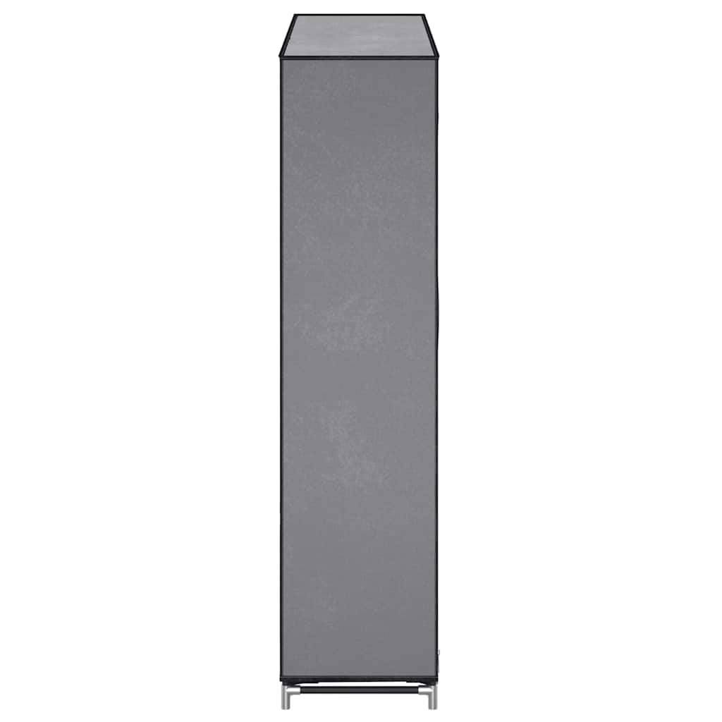 Stoff Schuhschrank mit Abdeckung 115 x 28 x 110 cm Schwarz