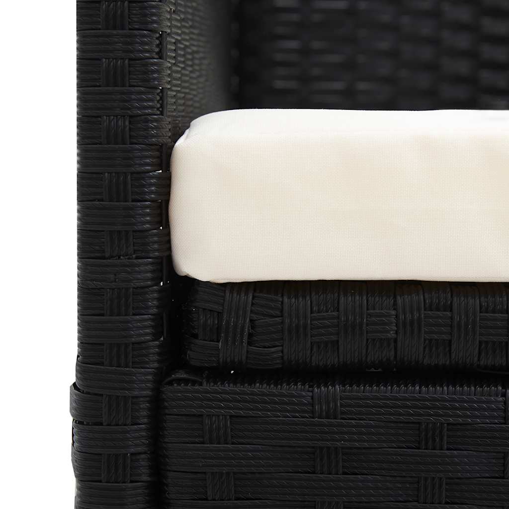 Garten-Sofabett 200x60 cm Poly Rattan Grau