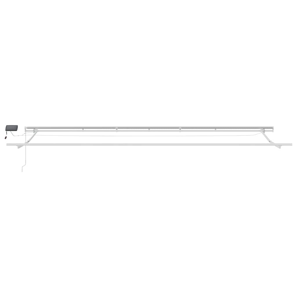 Markise Manuell Einziehbar mit LED 300x250 cm Blau und Weiß