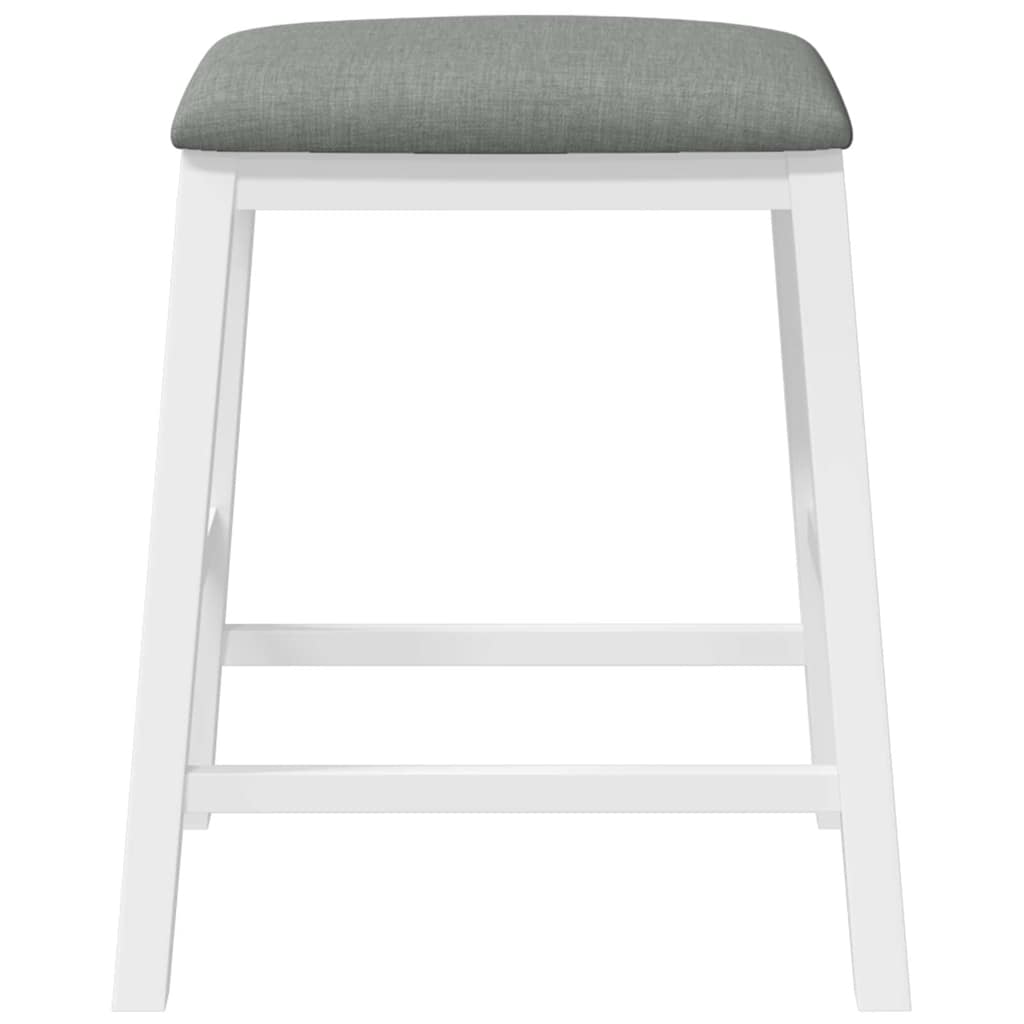 Barstühle mit Kissen 2 Stk. Braun Massivholz Gummibaum