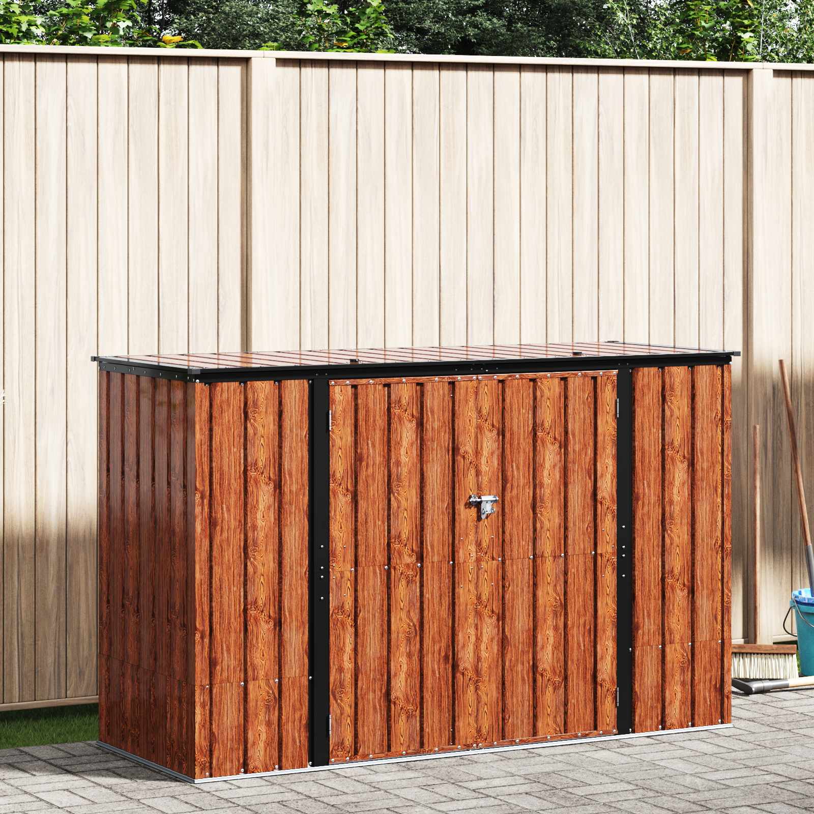 Gartenlagerbox Schwarz 151,5 x 82 x 110,5 cm Stahl