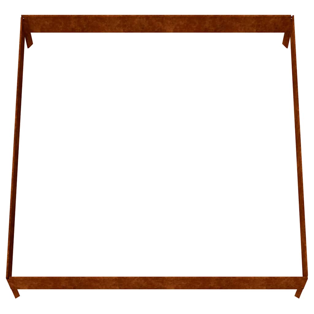 Hochbeet 100x100x18,5 cm Cortenstahl