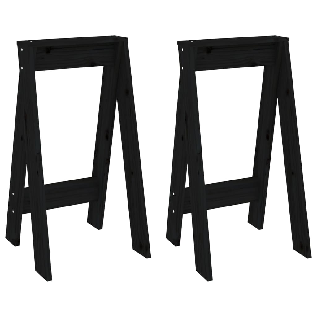 Hocker 2 Stk. 40x40x45 cm Massivholz Kiefer