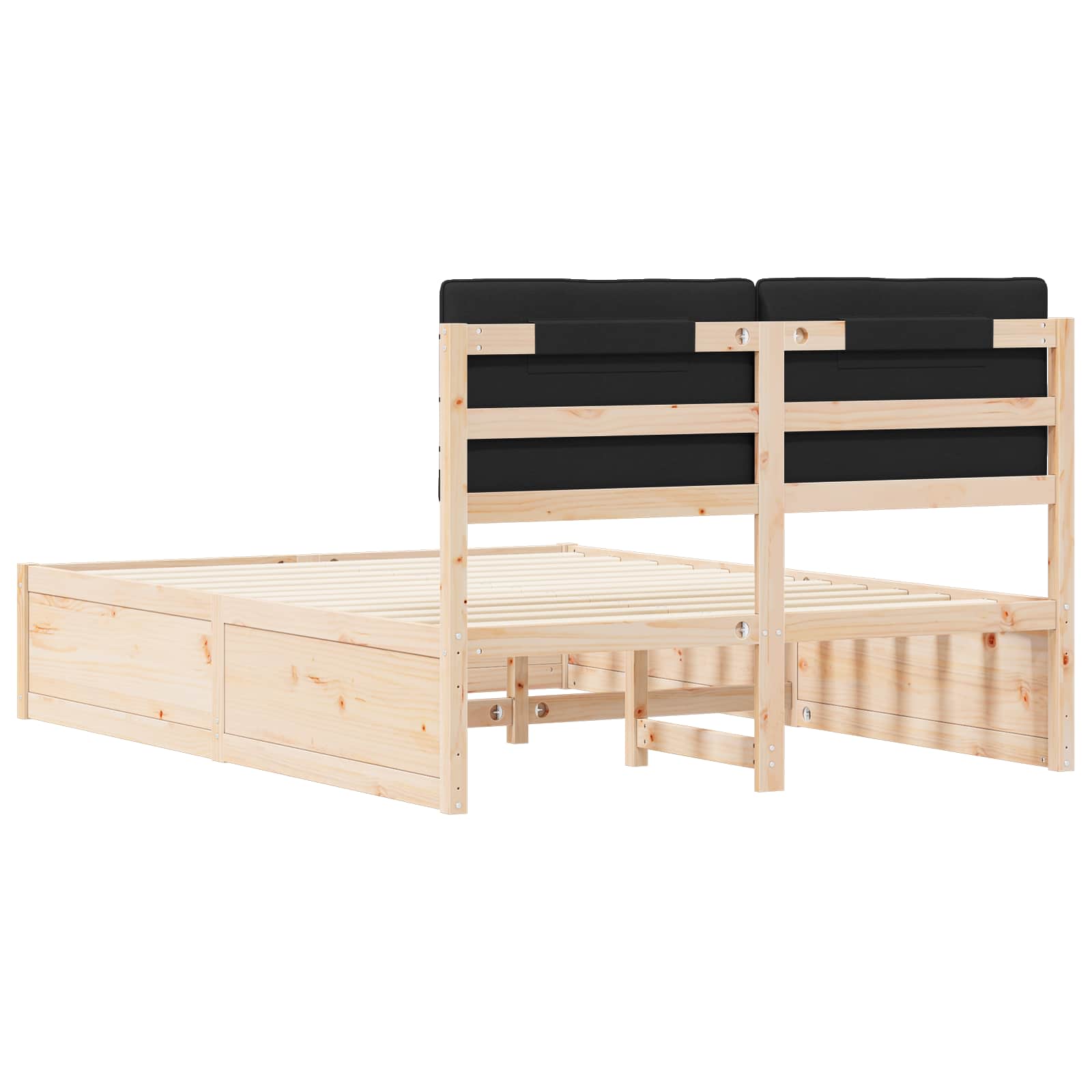 Bettgestell mit gepolstertem Kopfteil Hellgrau 200 x 200 cm
