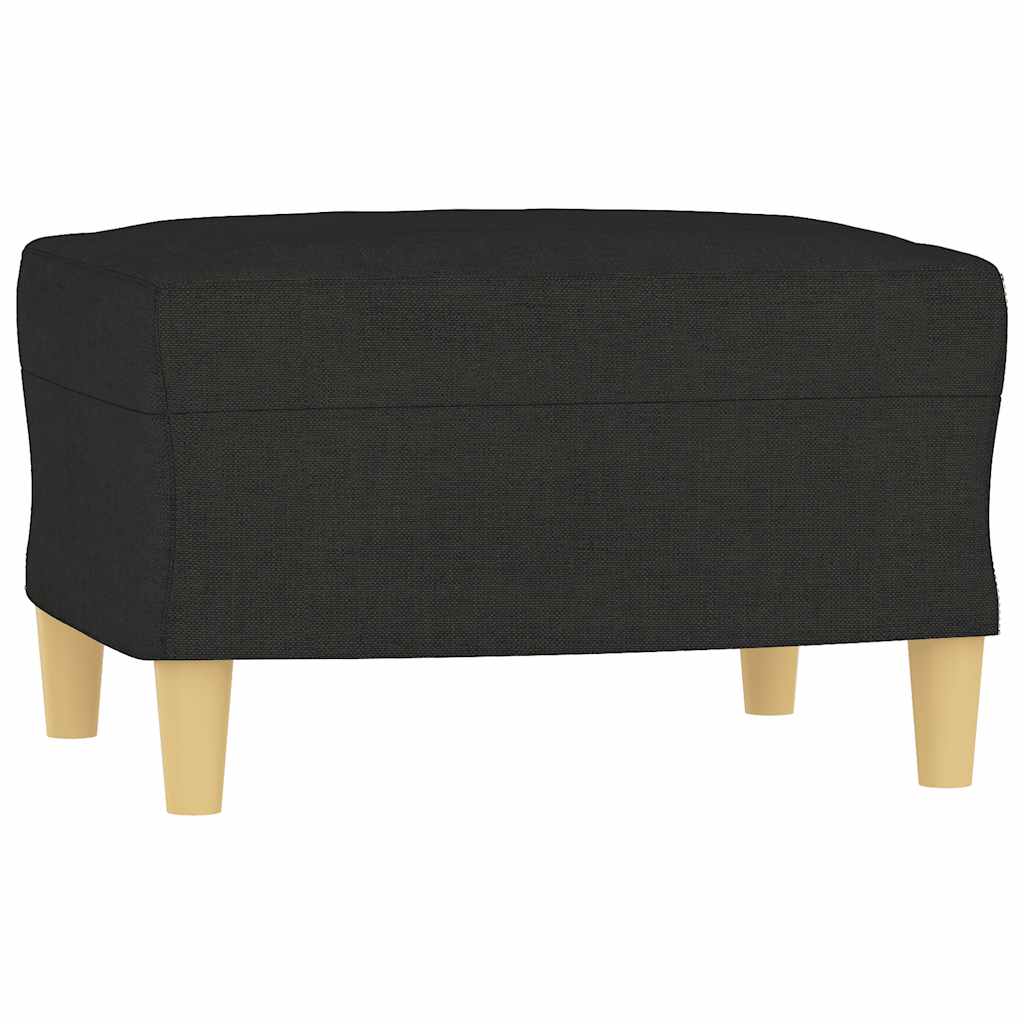 3-Sitzer-Sofa mit Hocker Taupe 180 cm Stoff