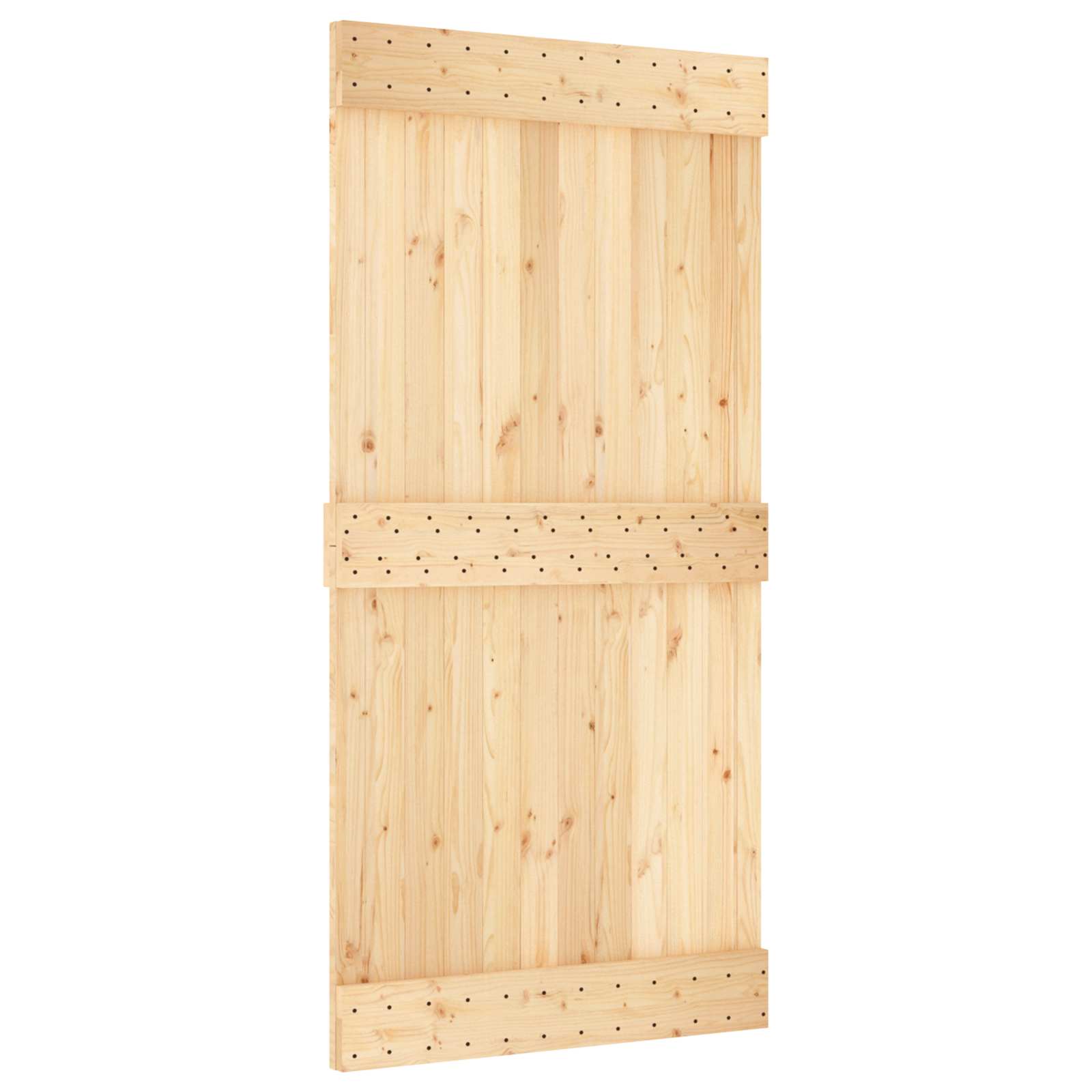 Schiebetür NARVIK Natürlich und Schwarz 70 x 210 cm (152,5 cm)