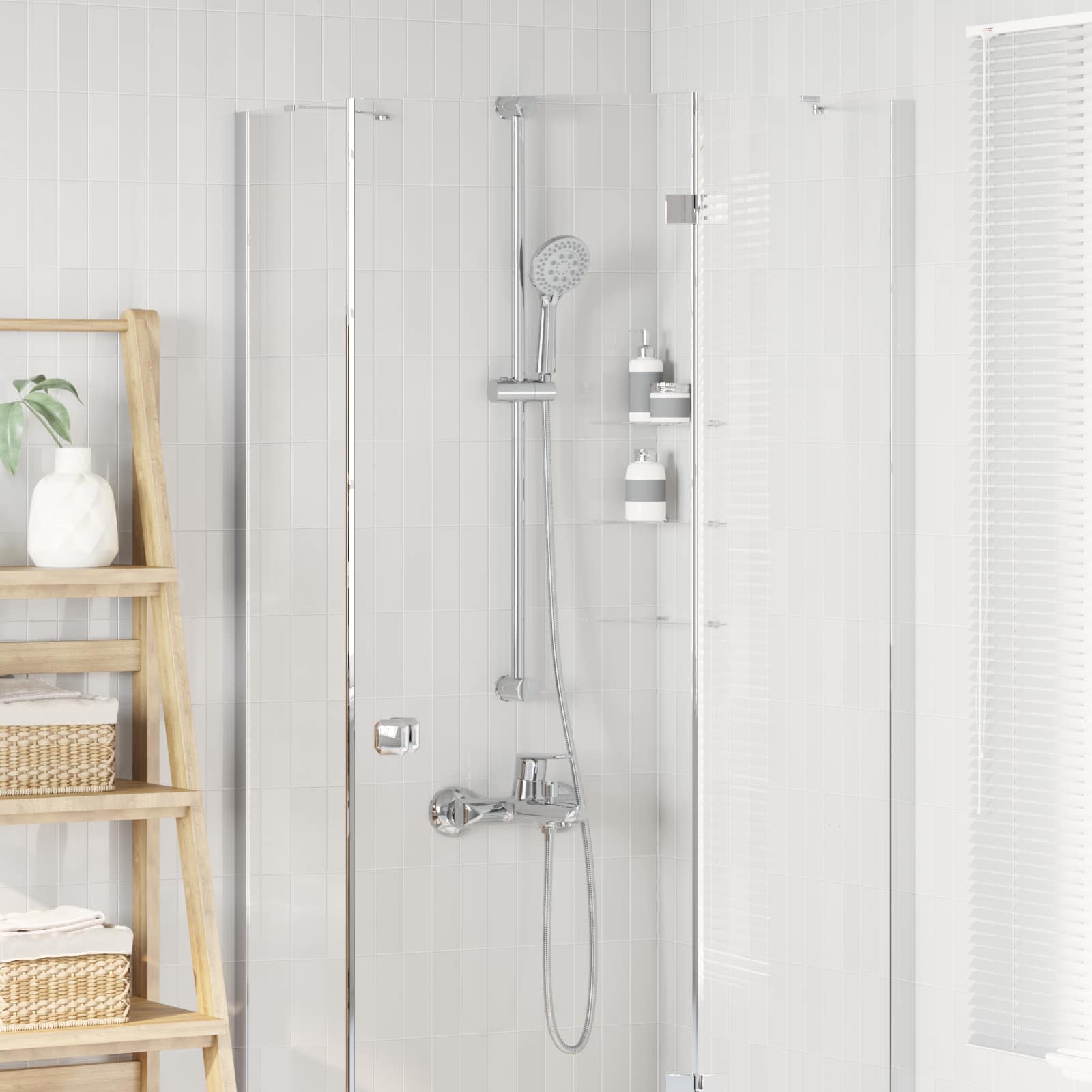 Duschkopfset Chrom 150 cm Edelstahl