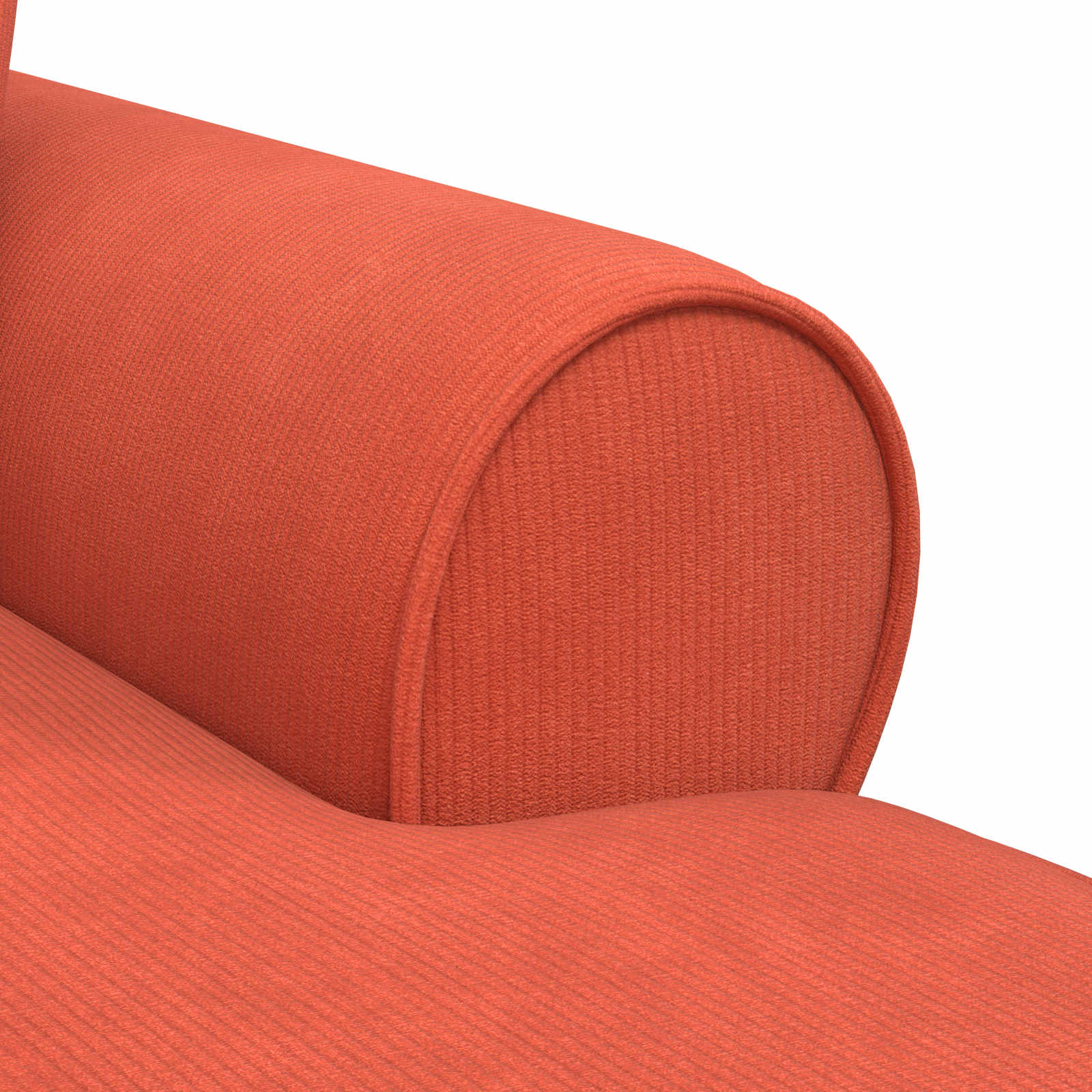 Chaise Lounge mit Rock mit Kissen 3 pcs Hellgrau Cordstoff